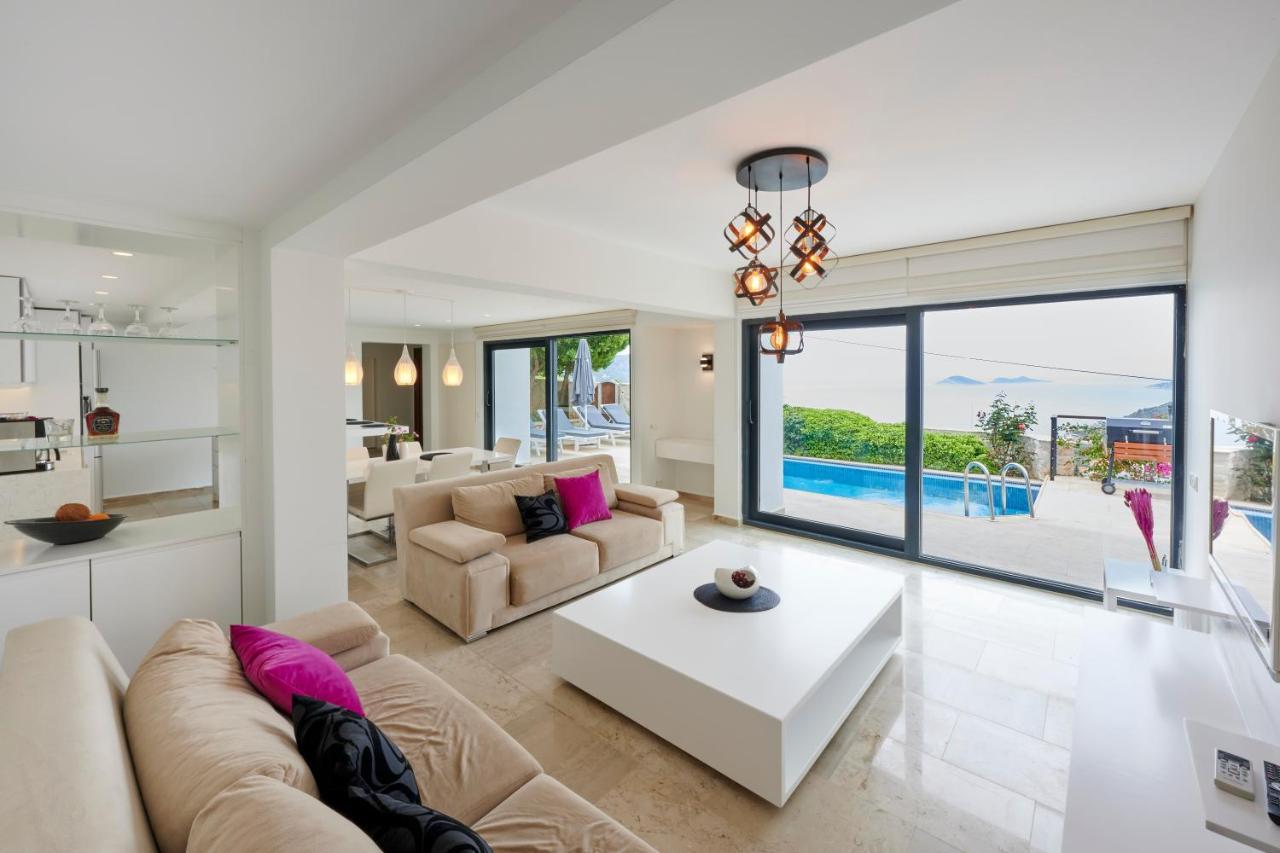 Luxus Villa Skyla Mit 5 Schlafzimmern & Meer-Blick Kaş Extérieur photo