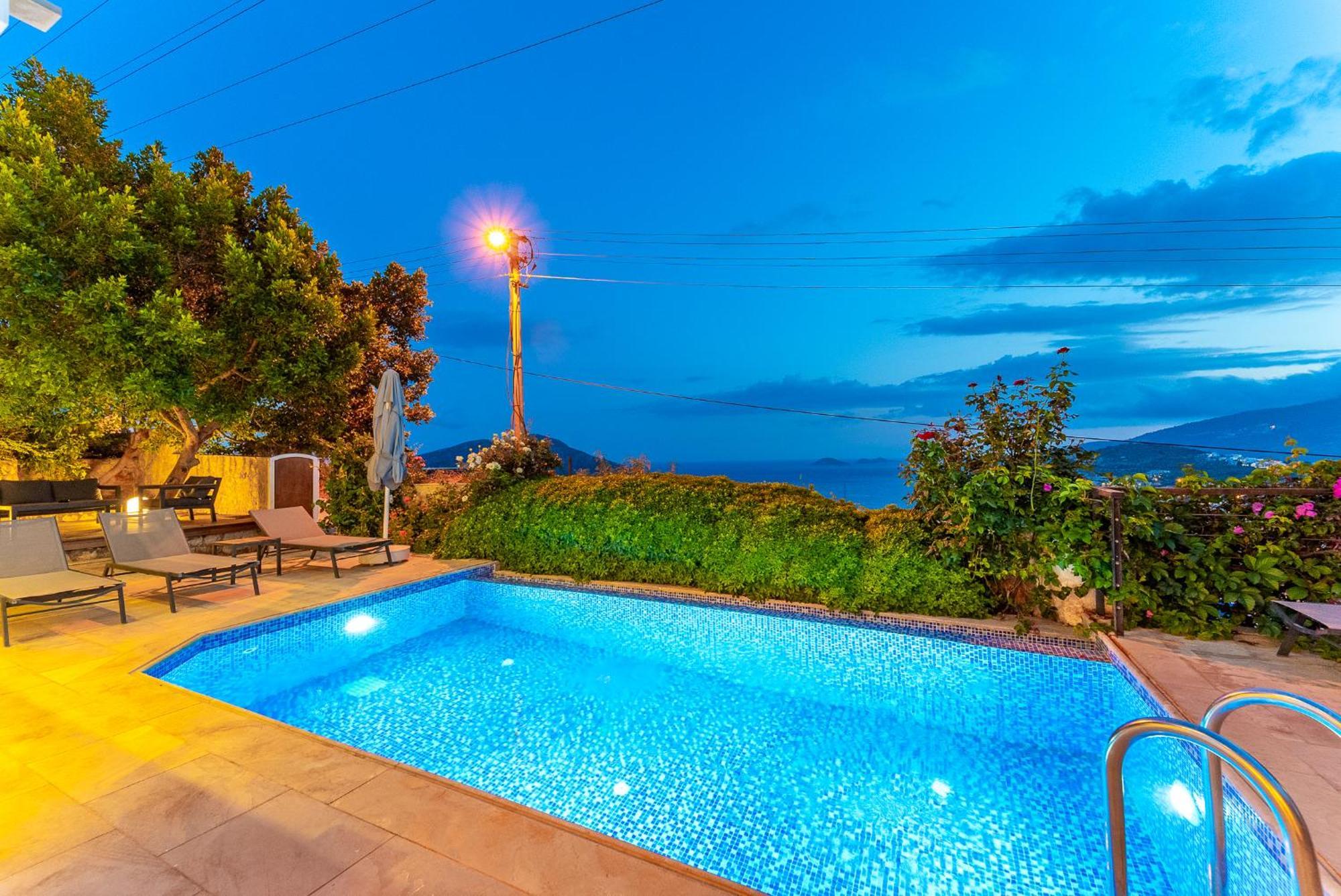 Luxus Villa Skyla Mit 5 Schlafzimmern & Meer-Blick Kaş Extérieur photo
